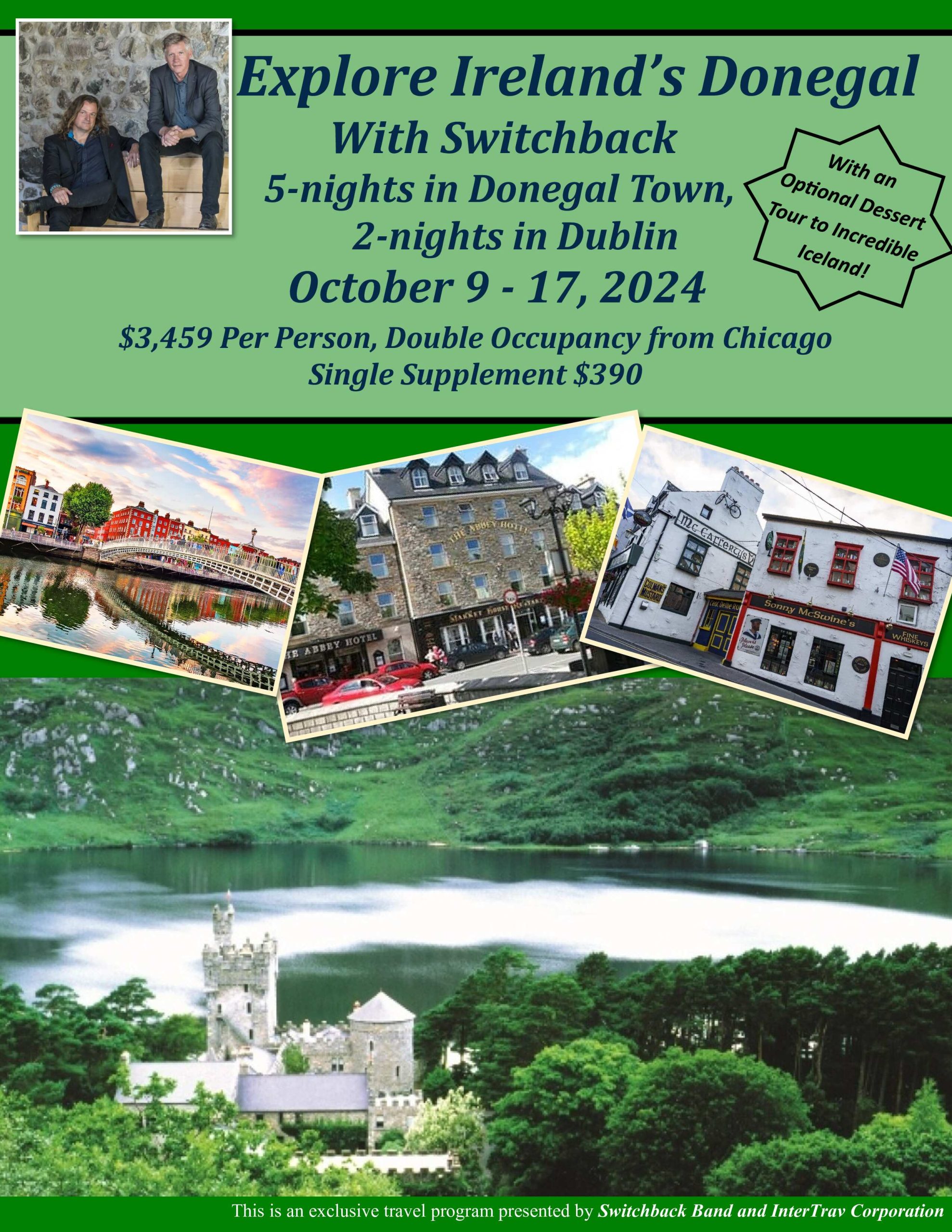 Switchback tour to Donegal, Ireland - October 9-17, 2024